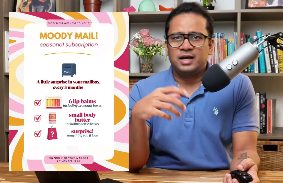 Milestone gift email showing perks a subscriber earns with each order